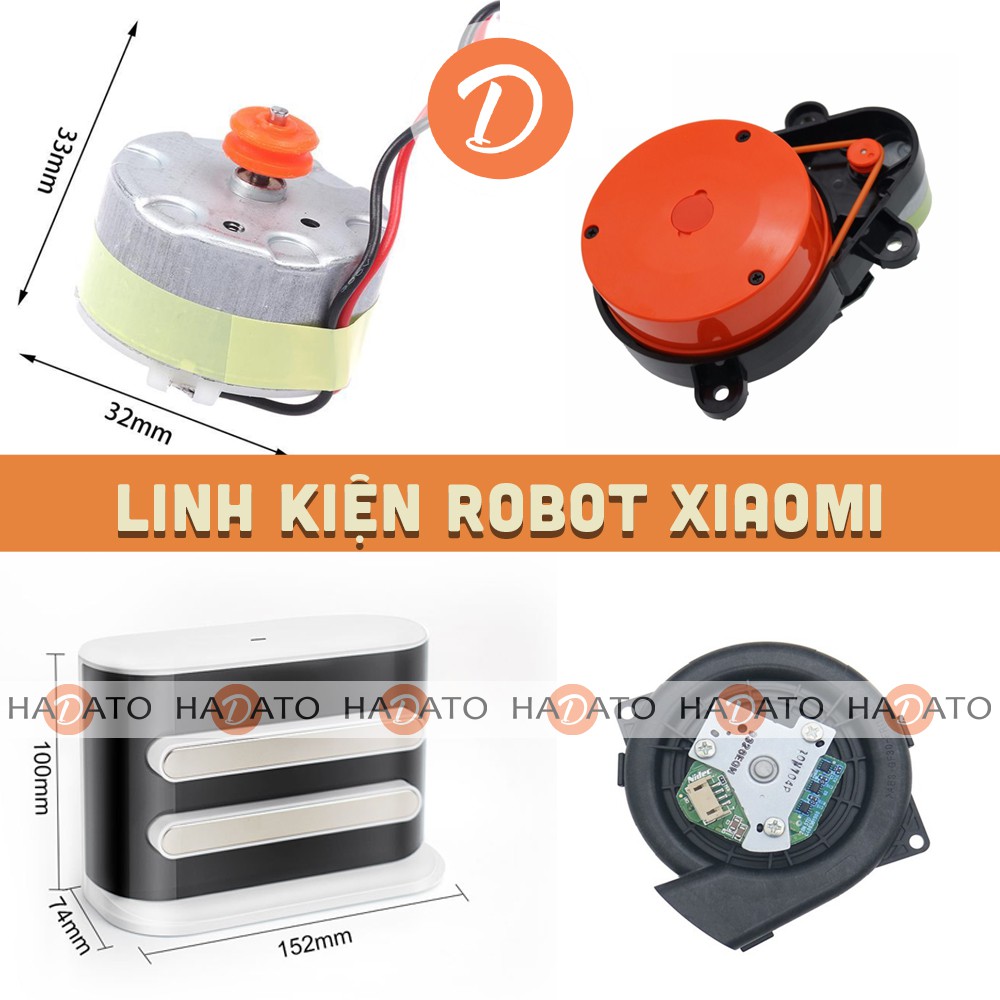 Linh kiện điện tử robot hút bụi Xiaomi, motor cảm biến LDS, dock sạc robot xiaomi, motor chổi chính, quạt hút