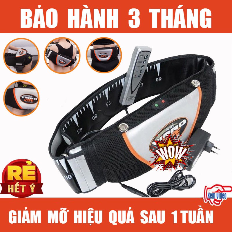 Đai Massage Rung Nóng Giảm Mỡ Bụng Và Toàn Thân Hiệu Quả Sau Vài Tuần - Bảo Hành 3 Tháng