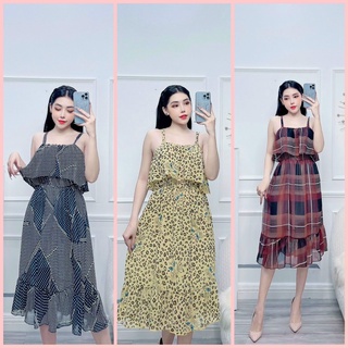 🍀🍀ưu đãi💕 đầm tầng voan rẻ freesize 58kg