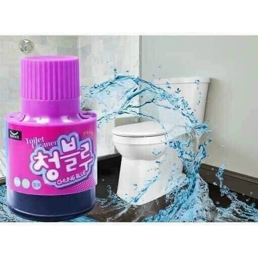 Chai diệt khuẩn tạo hương Toilet 180gr Joeunmiso Chung cốc thả bồn cầu tạo nước xanh Blue