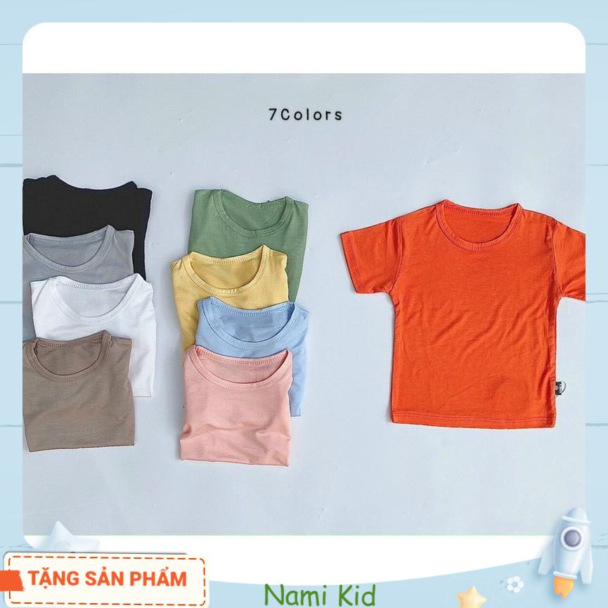 Áo Thun Cổ Tròn Tay Ngắn Bé Trai 1-4 Tuổi Chất Cotton 4 Chiều Mềm Thoáng Mát Co Giãn Tốt Áo Xuất Nhật