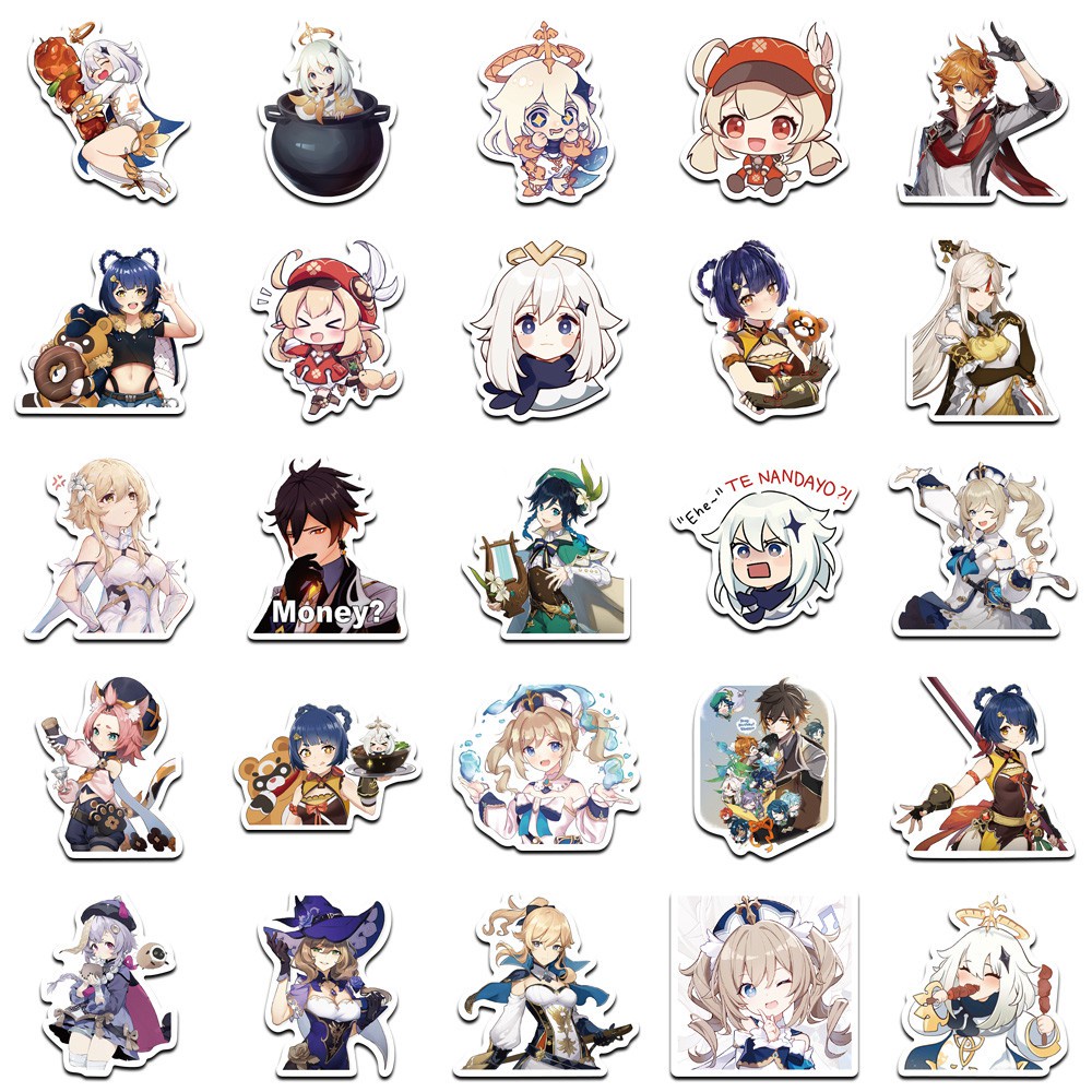 Set 50 miếng dán trang trí ván trượt / hành lý họa tiết hoạt hình dễ thương cho bé