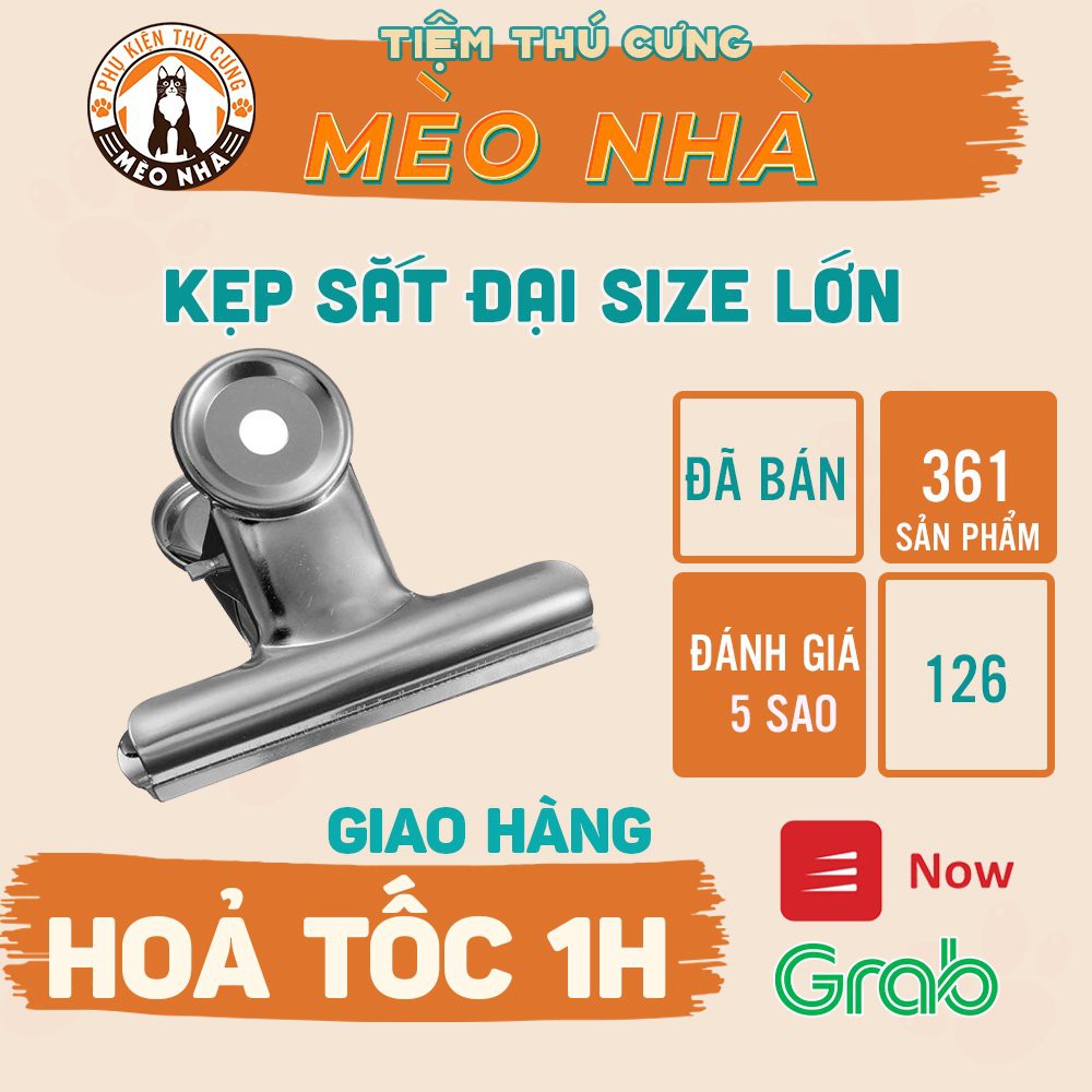 Kẹp sắt Đại 8cm kẹp miệng túi cát , bao bì sản phẩm tiện dụng