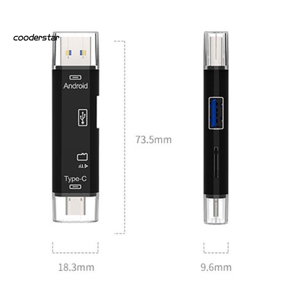 Đầu Đọc Thẻ Nhớ Đa Năng Cổng Micro Usb 2.0 Type-C Tf