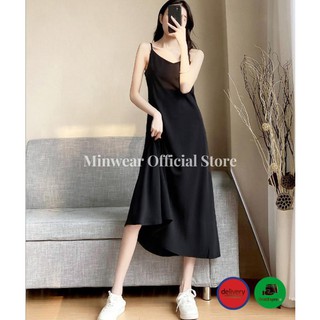 Váy lụa 2 dây suông - Đầm lụa 2 dây suông ulzzang dáng dài - Váy đầm maxi đi biển chất lụa cao cấp dày dặn,siêu đẹp  ྇