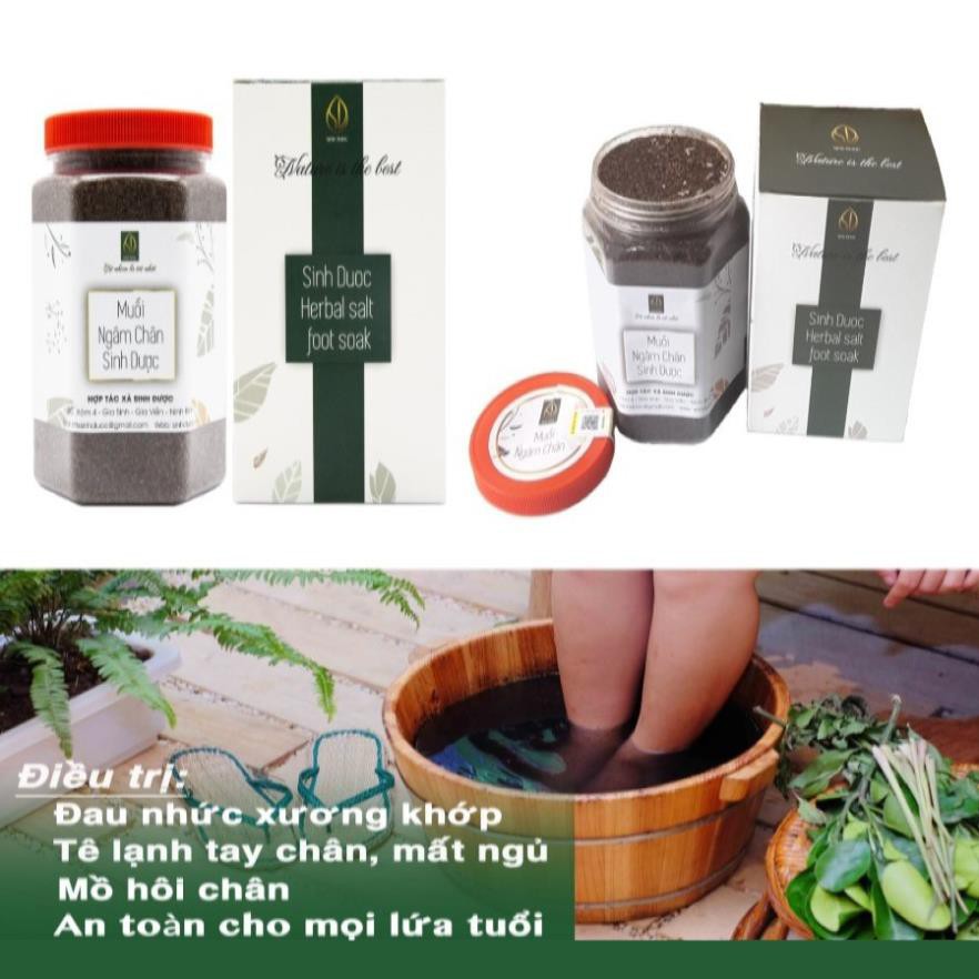 Liệu trình 06 Muối ngâm chân Sinh Dược (550gr/ Hộp) - Giảm đau nhức cơ xương khớp, trị chứng mất ngủ hiệu quả