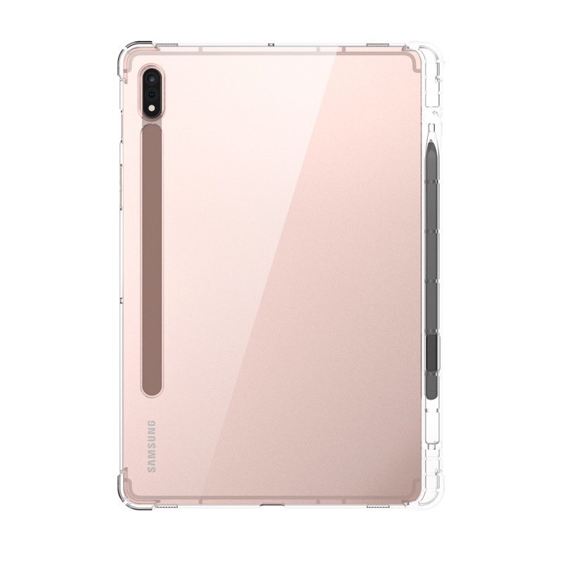 Ốp Máy Tính Bảng Silicon TPU Mềm Trong Suốt Có Giá Đỡ Cho Samsung Galaxy Tab S8 Plus S8+ S7 FE S6 Lite A8 A7 10.4