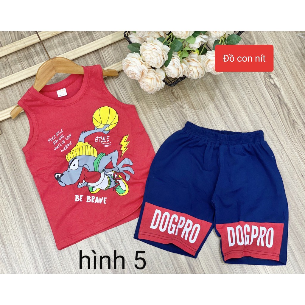 (20-40 KÝ) SALE BỎ MẪU BA LỔ THUN COTTON BÉ TRAI - ĐỒ BỘ TRẺ EM