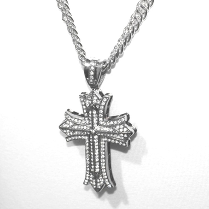 Vòng cổ Kim Loại Mặt Thánh Giá 3D Độc Đáo