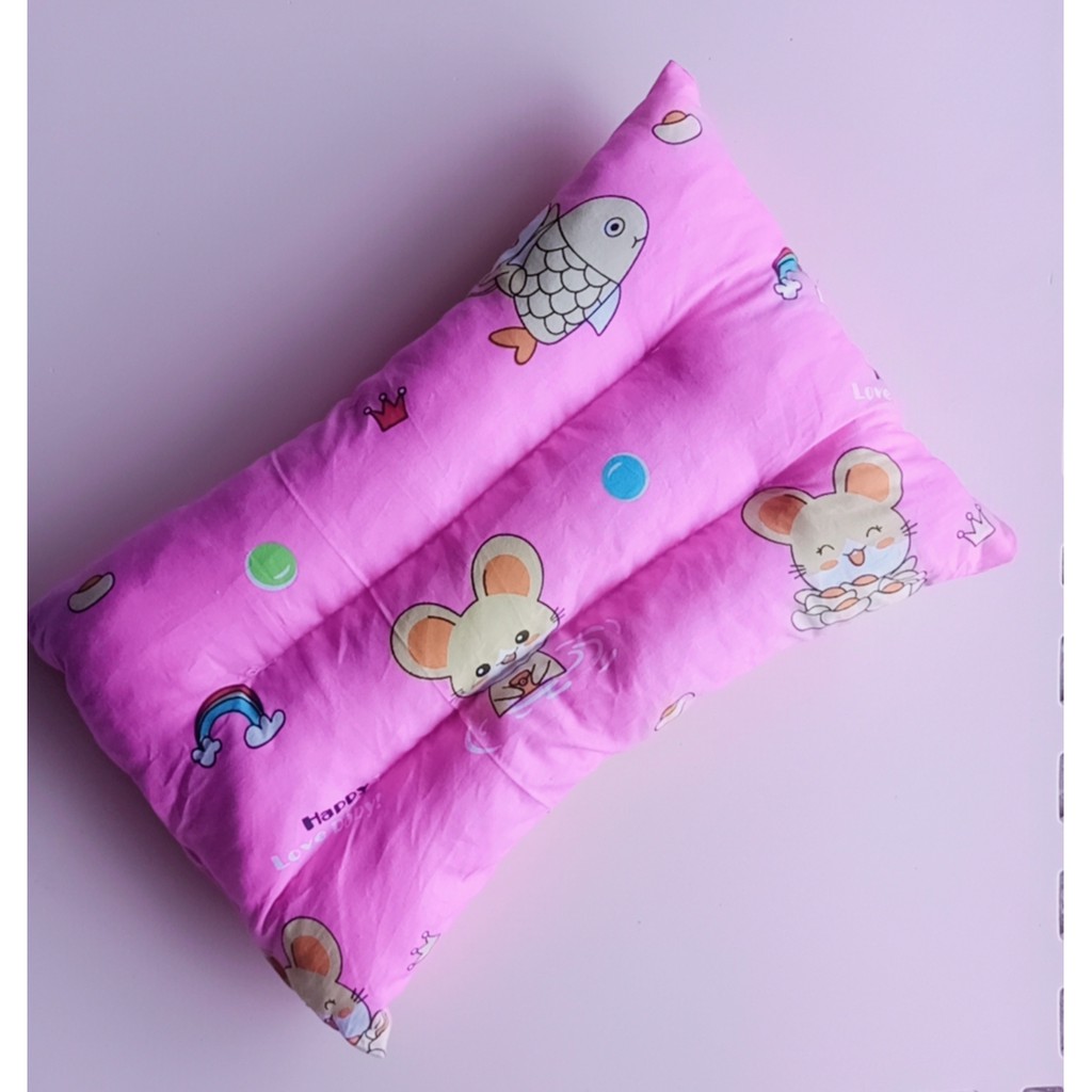 Gối mát xa trẻ em 3rãnh chống mỏi KT 25x40cm chất liệu toàn bộ bằng cotton Hàn Quốc 100/% giá 23000₫