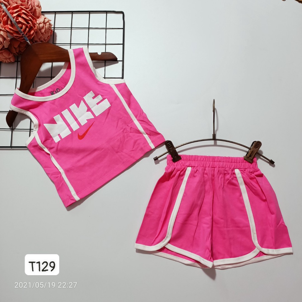 [8 28kg] Set bộ thể thao bé gái màu hồng - Hàng cao cấp T129