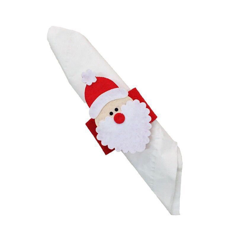 Bộ 4 Vòng Giữ Khăn Ăn Hình Ông Già Noel