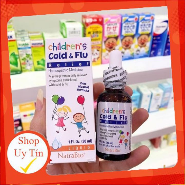 Siro Children Cold and Flu Mỹ 30ml - Giảm cảm lạnh hiệu quả Mỹ