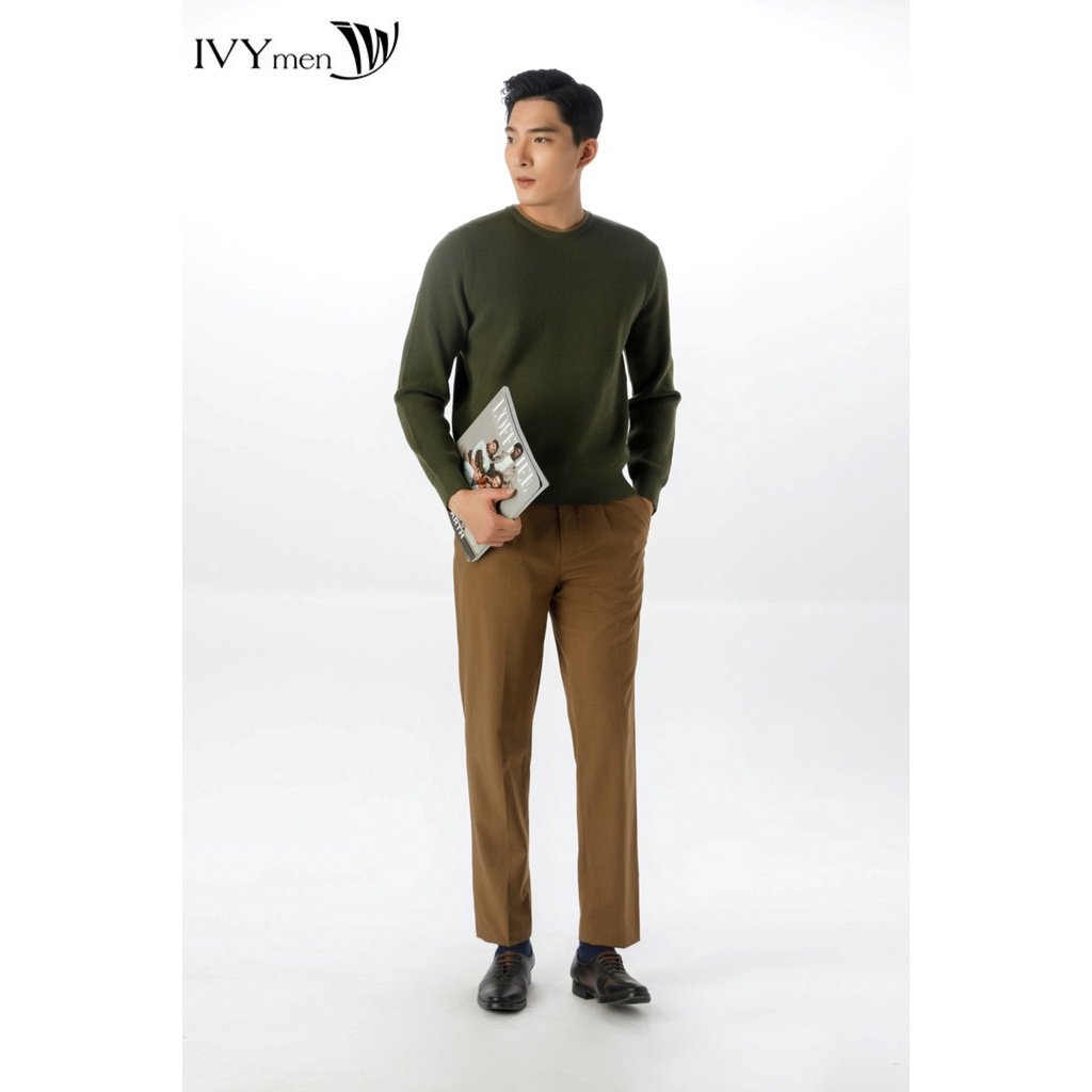 [NHẬP WABRTL5 GIẢM 10% TỐI ĐA 50K ĐH 250K ]Áo len nam trơn cổ tròn IVY moda MS 58E2573