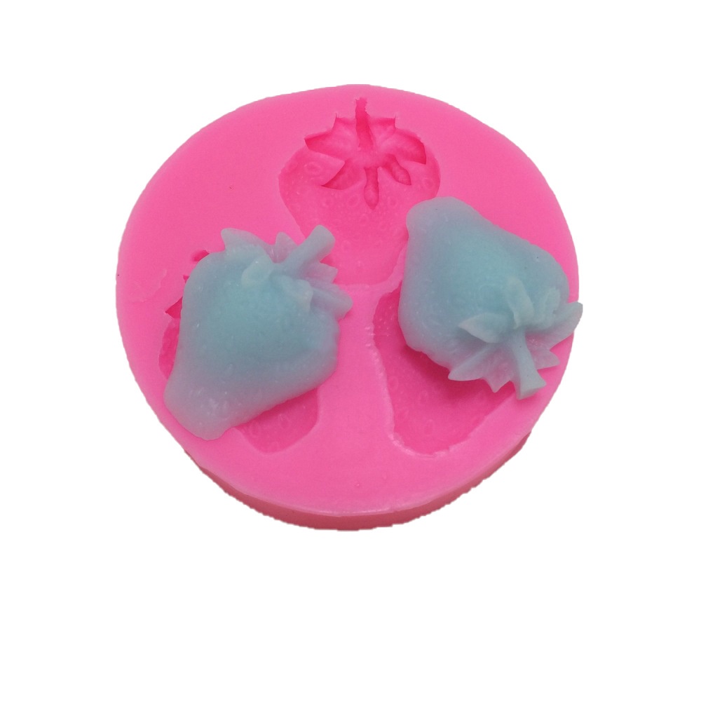 Khuôn Silicone Làm Bánh Kẹo Hình Trái Dâu