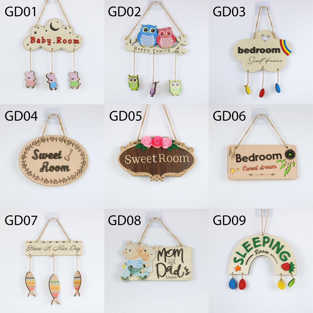 Khẩu hiệu trang trí văn phòng - treo shop bảng tên chức danh - Bảng thông tin, chú ý note hello pasty