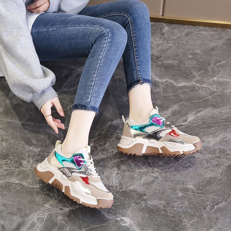 Giày Thể Thao Tăng Chiều Cao Phong Cách Hàn Quốc Thời Trang Cho Nữ