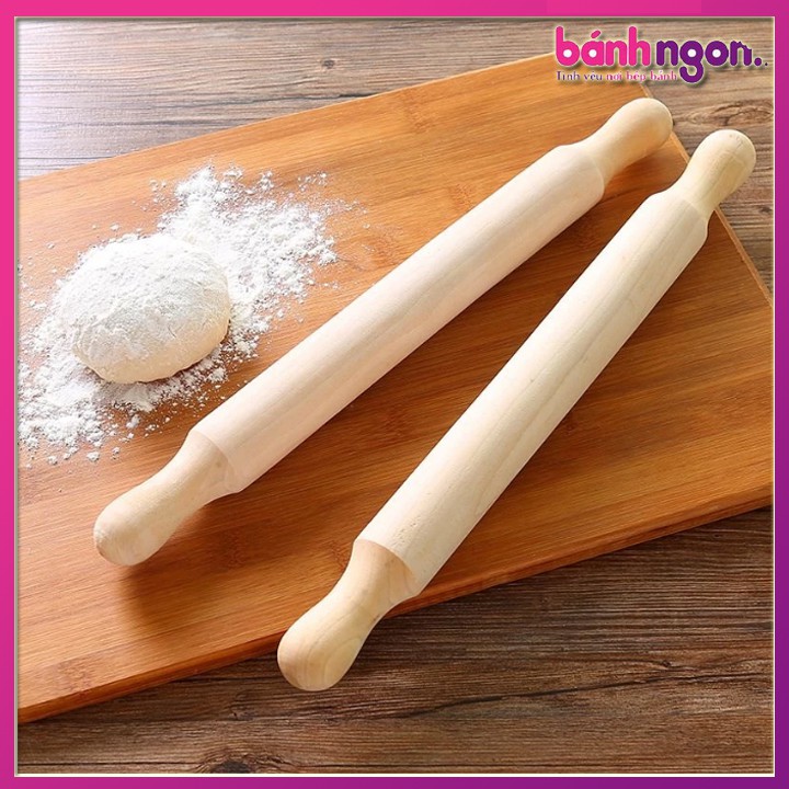 Cán Lăn Bột/Cây Lăn Bột Rolling Pin Bằng Gỗ 40cm