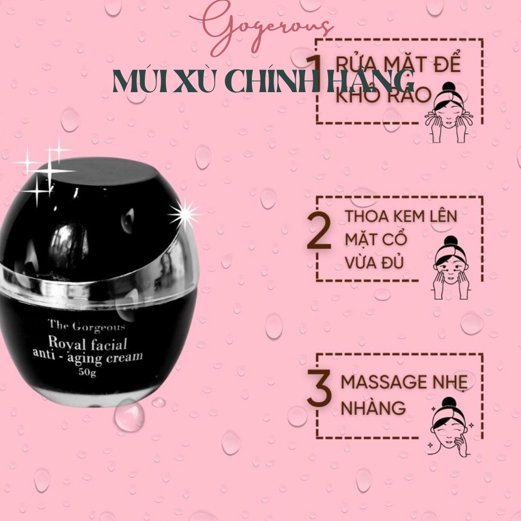 Kem cừu đêm MÚI XÙ chính hãng dưỡng trắng da 50g, Tinh chất dưỡng GOGEROUS sáng da