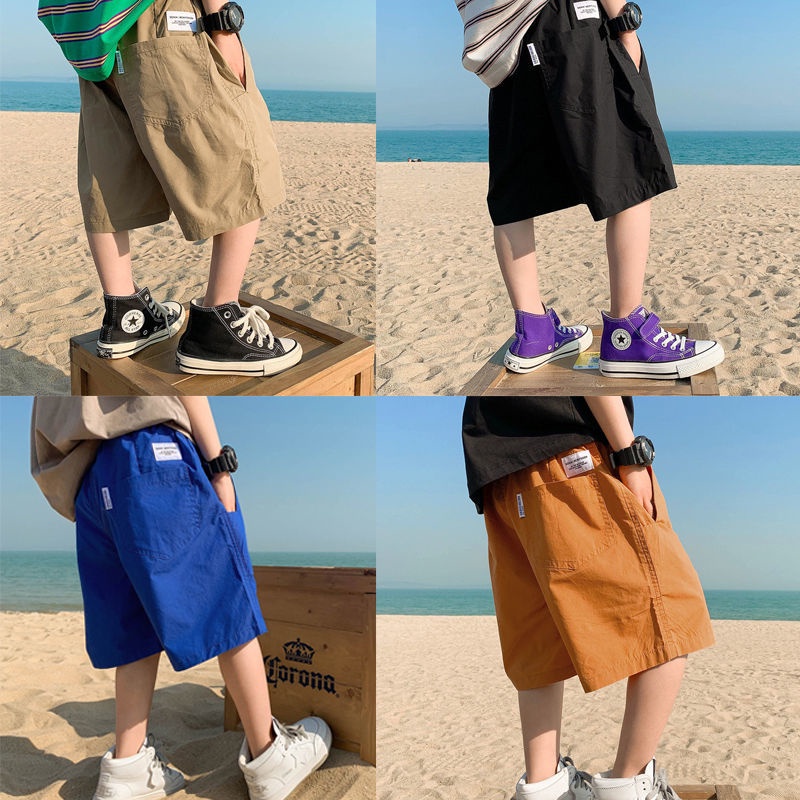 [Babycat] Hàng Có Sẵn Quần Short Mỏng Dáng Rộng Phong Cách Nhật Bản Hàn Quốc Thời Trang Mùa Hè Dành Cho Bé Trai