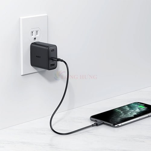 Cốc sạc Aukey 1USB 1Type-C 32W PA-F3S - Hàng chính hãng