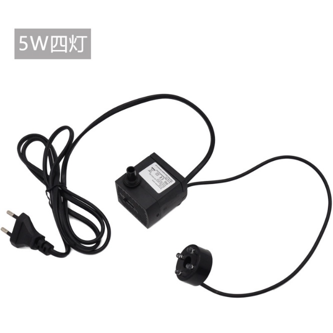 Máy Bơm Nước Có Đèn LED Công Suất Cao 5W Cho Bể Cá Cảnh Phích Cắm EU