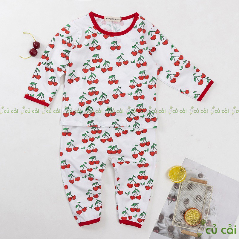 Bộ dài tay chất liệu cotton dày dặn cho bé BTD18