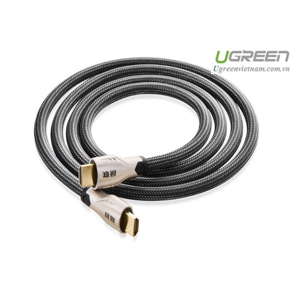 Cáp HDMI 15M bọc lưới chống nhiễu hỗ trợ 3D full HD 4Kx2K chính hãng Ugreen 11197 cao cấp