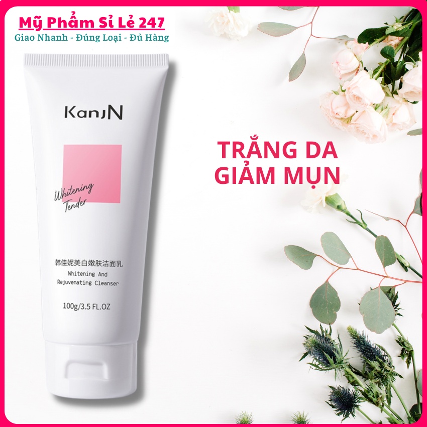 Sữa Rửa Mặt Trắng Da Cho Nữ 100g KanJN Làm Sạch Sâu, Ngăn Ngừa Mụn Myphamsile247 KA050