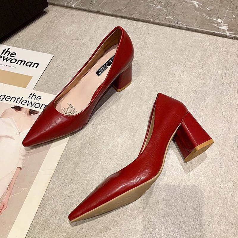 Giày cao gót IELGY mũi nhọn phong cách Hàn Quốc thời trang cho nữ