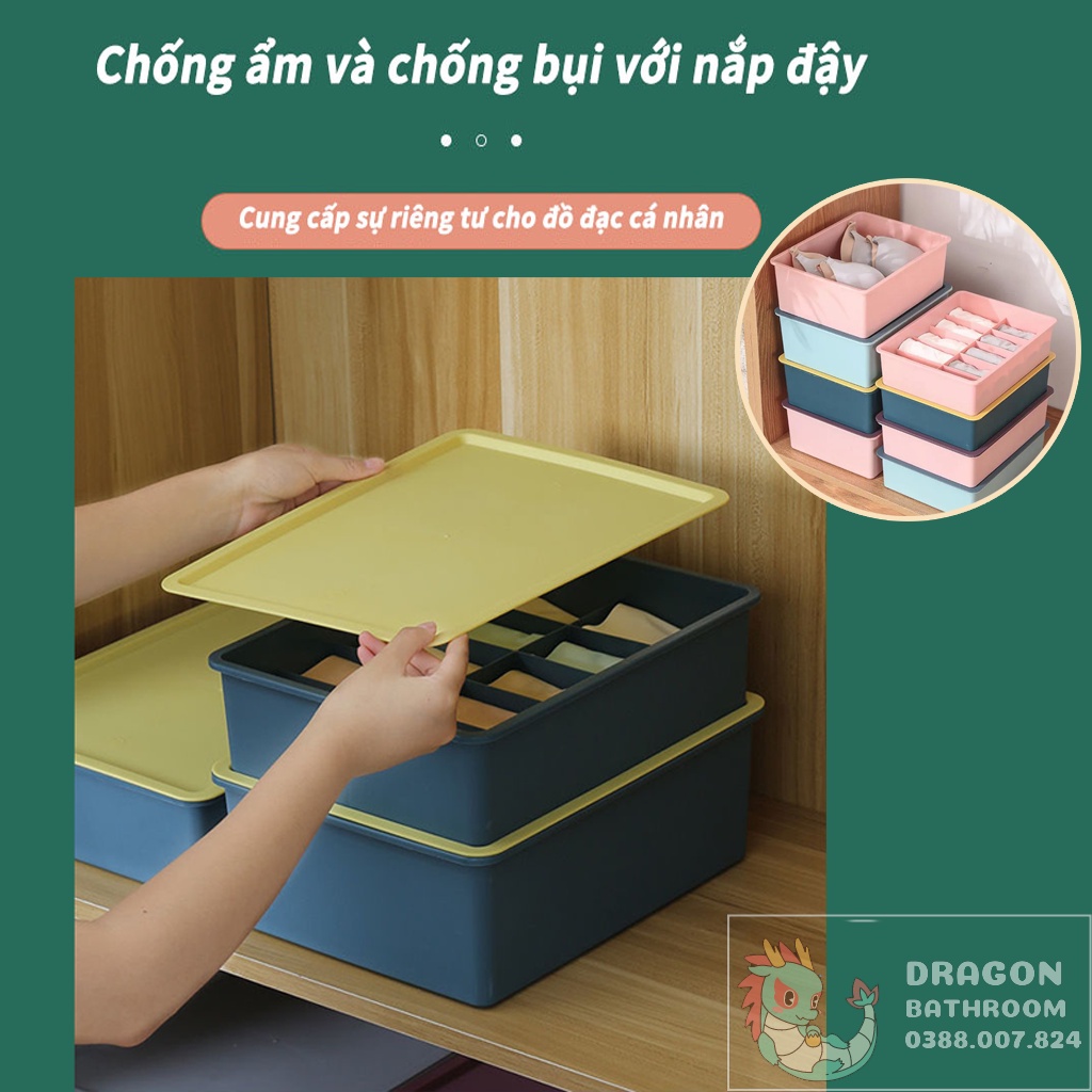 【Hàng Đẹp】Ngăn đựng đồ lót cho gia đình，Hộp đựng đồ lót ngăn cách có ngăn kéo，Hộp đựng áo ngực, tất, cà vạt-LO-35