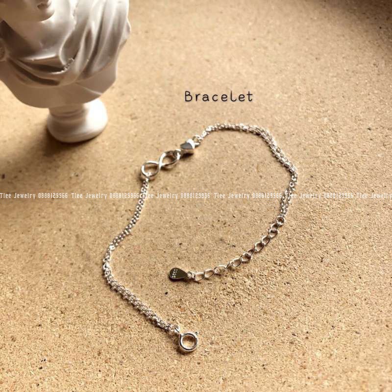 Lắc tay bạc Tlee, lắc kép vô cực - TleeJewelry