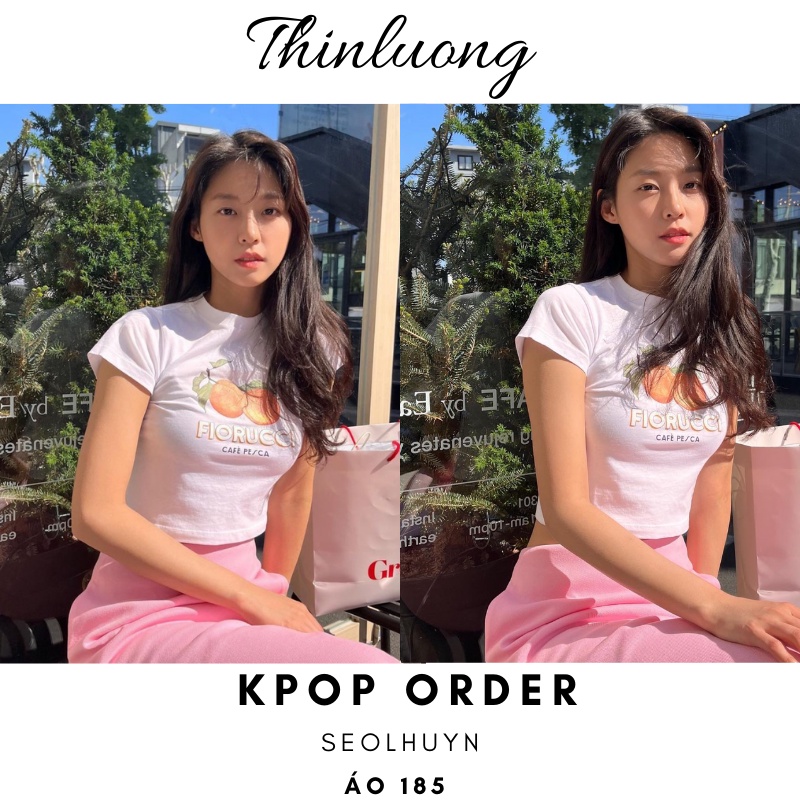 (Sẵn - video ) Áo thun trắng croptop cotton FIO giống Seolhuyn A8
