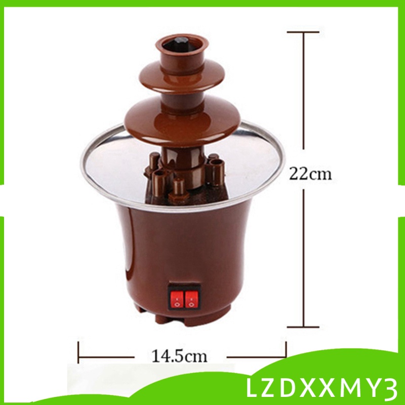 Đài Phun Sô Cô La Nhỏ Gọn Dễ Lắp Ráp 3 Tầng