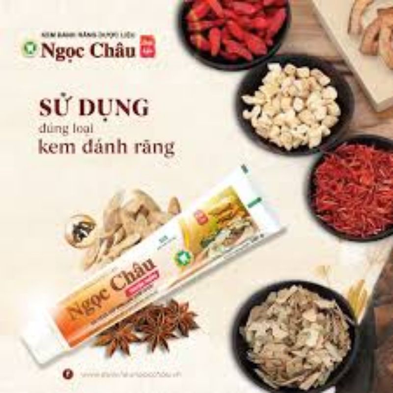 Kem đánh răng dược liệu Ngọc Châu 125g Chính hãng