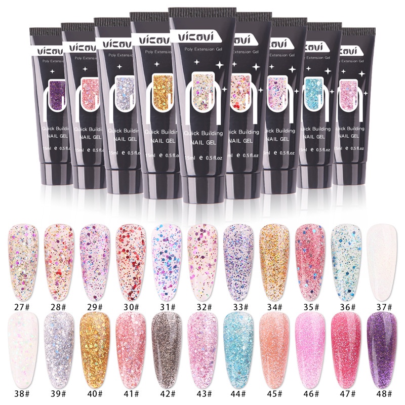 Bộ 3 Dụng Cụ Nối Dài Móng Tay 15ml Thời Trang Kèm Khuôn Tiện Lợi
