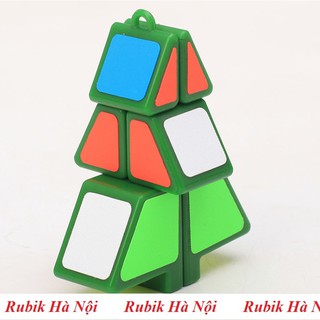 Rubik Hình Cây Thông Zcube Đen/Xanh