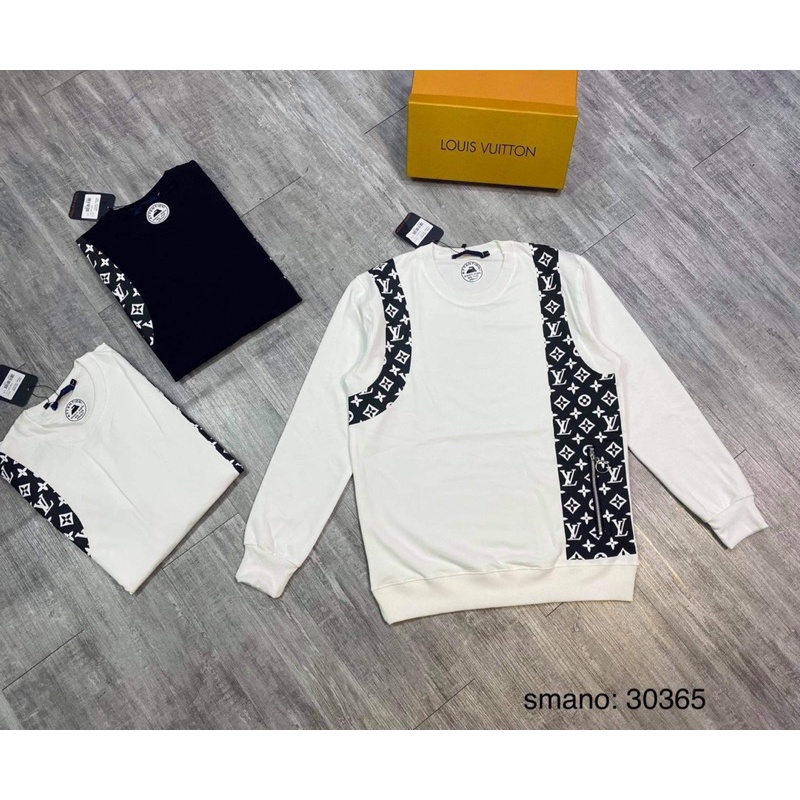 Áo nỉ nam kẻ vai Lv cao cấp-Áo nam thu đông có khoá cực đẹp-Video shop tự quay | BigBuy360 - bigbuy360.vn