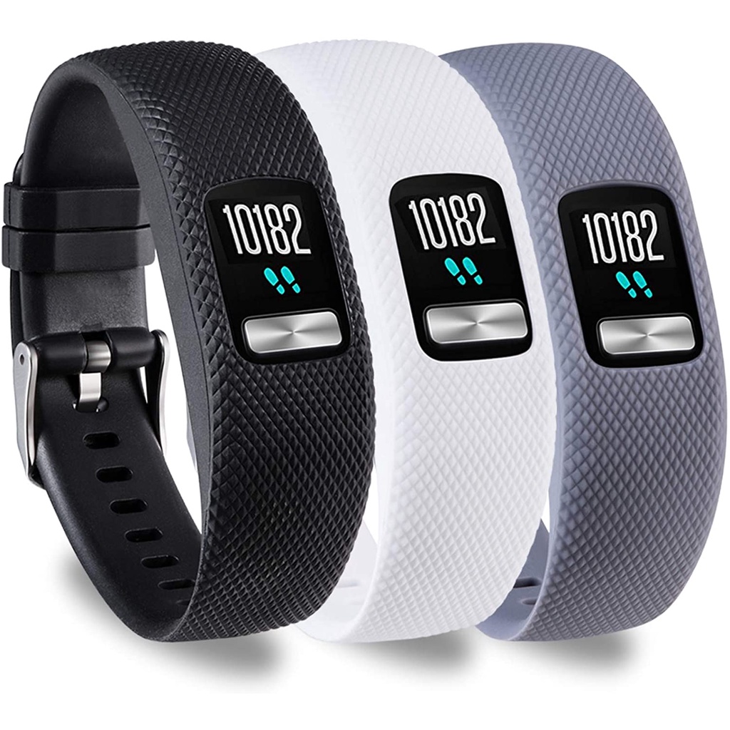 Dây Đeo Thay Thế Bằng Silicone Có Khóa Kim Loại Cho Đồng Hồ Garmin Vivofit 4