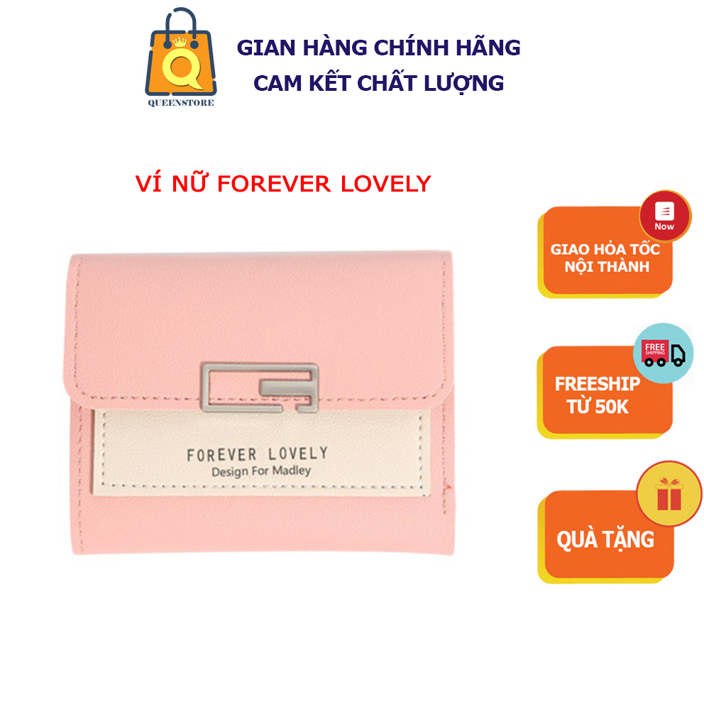 Ví Nữ Mini Cầm Tay Nhỏ Gọn Xinh Xắn Phong Cách Hàn Quốc màu Hồng Nhạt Dễ Thương - QueenStore