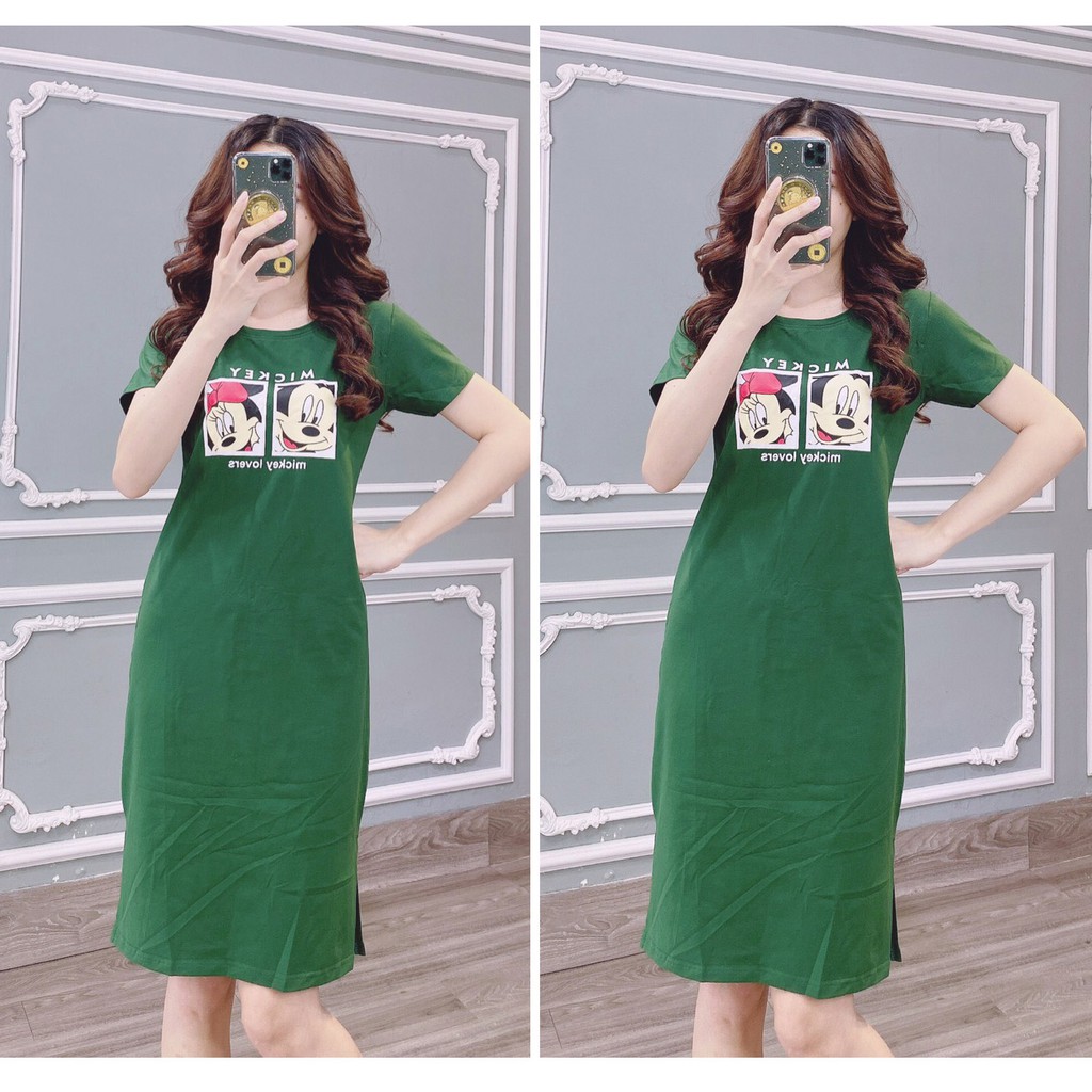 Đầm trễ vai nữ vải đũi | BigBuy360 - bigbuy360.vn