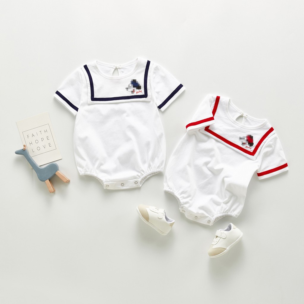 Bodysuit Mickey cổ thủy thủ cho bé yêu