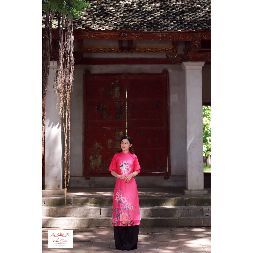 Áo dài cách tân  tay kép kết đính