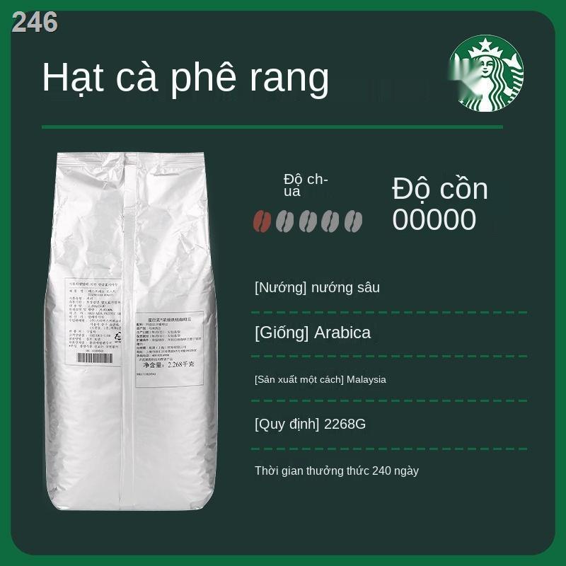 【HOT】Cửa hàng hạt cà phê Starbucks đặc biệt espresso kiểu Mỹ Bột đen rang đậm 500-1000g