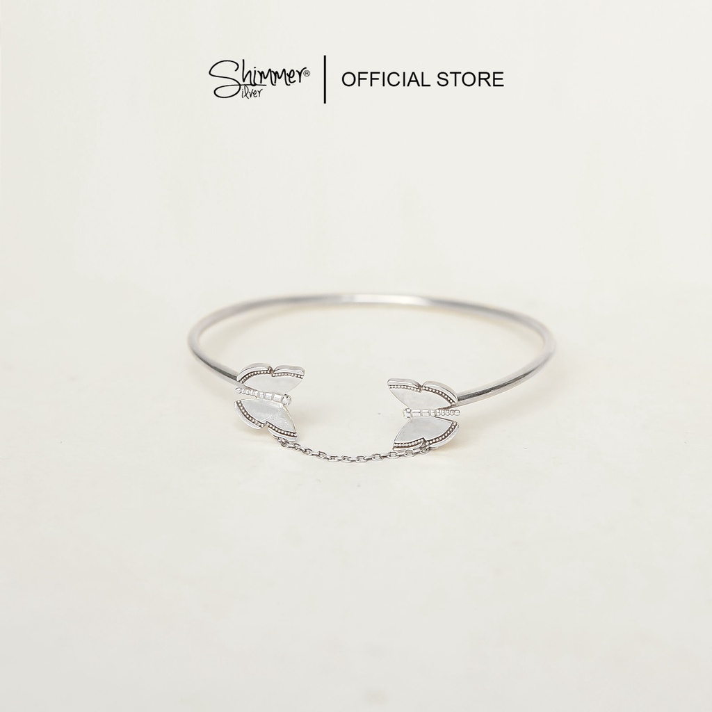 Vòng Tay Nữ Bạc 925 Cao Cấp SHIMMER SILVER BUTTERFLY Thiết Kế Tinh Xảo Độc Quyền