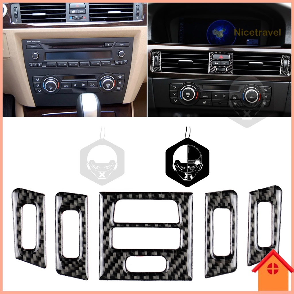 Bộ 5 Miếng Dán Trang Trí Lỗ Thông Gió Xe Hơi Bmw 3 Series E90 / E92 / E93
