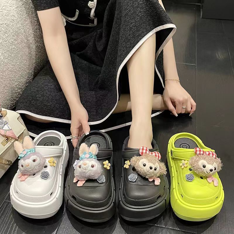 Dép Sandal Đế Dày Đục Lỗ Họa Tiết Hoạt Hình Dễ Thương