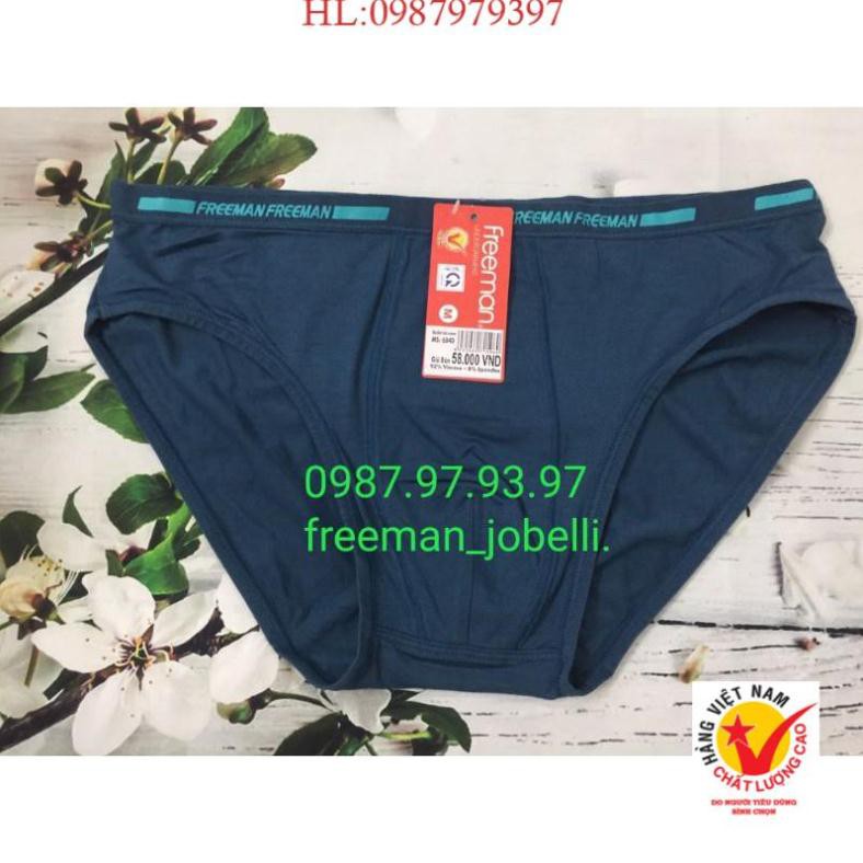 quần xì nam size bình thường đến size đại Freeman 6040-6050,giá cty 69k-bán 45k,quần sịp cotton lụa[hình thật + video