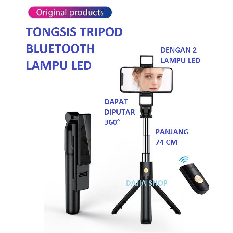 Gậy Selfie Bluetooth 3 Trong 1 Có Đèn Led | BigBuy360 - bigbuy360.vn