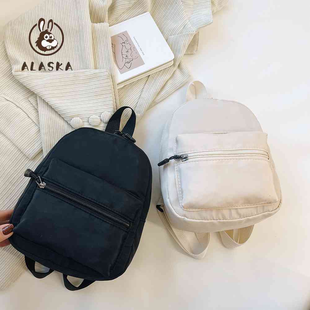 [NEWS] Balo Đi Học Mini Vải Nylon Màu Trơn Phong Cách Preppy Thời Trang Cho Nữ